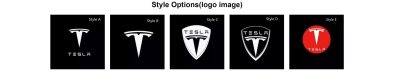 Tesla Door Projector Lights - Modern OEM Style Ghost Emblem, Plug & Play Welcome Light for Model Y/Model 3/Model X/Model S