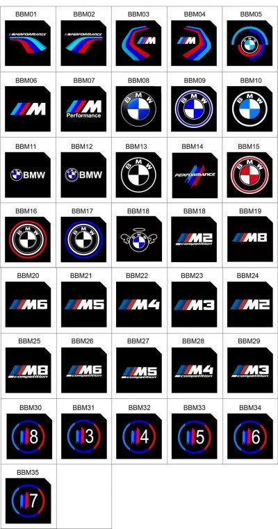 BMW Welcome Lights Projector - OEM Style HD Dynamic Door Logo Light, Plug & Play for X3/X5/3 Series/5 Series (Set of 2)