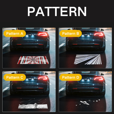 Tesla license plate light pattern