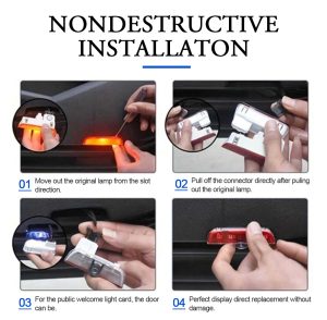 Instructions on how to install welcome car door lights