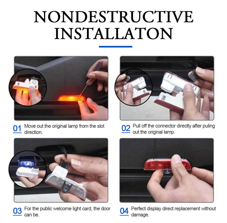 welcome door light installation