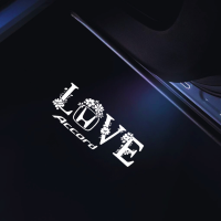 Honda Accord Welcome Lights Projector - LOVE Pattern HD Static Door Logo Light, Plug & Play for 11th Gen Accord(Set of 1)