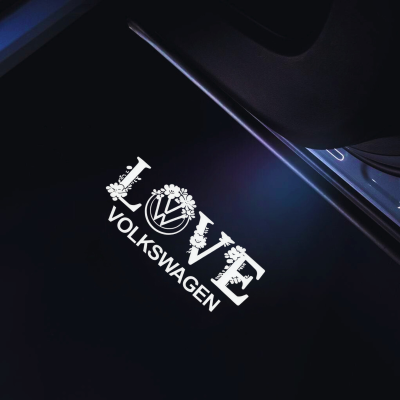 VW LOVE Pattern car door light projection