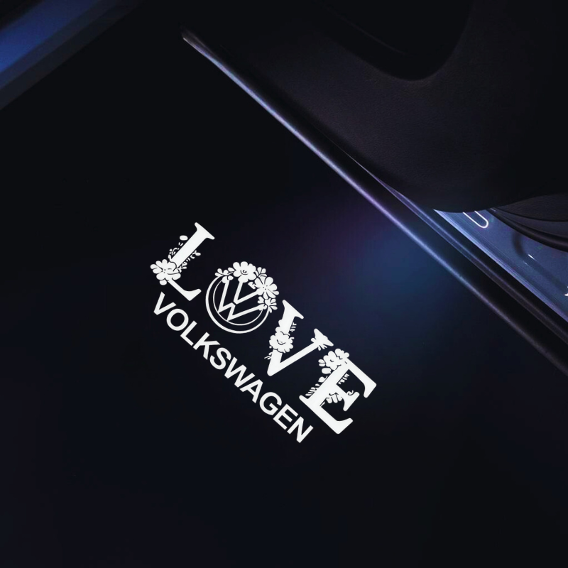 VW LOVE Pattern welcome door light on Volkswagen