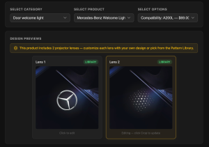 Custom Car Welcome Light Projector Patterns: Design Your Own Online