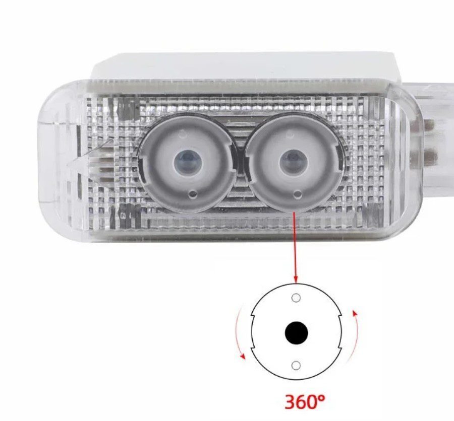Audi Plug & Play Dynamic Logo Projector Puddle Lights – OEM Welcome Door Lights with Pattern Projection